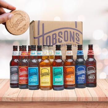 Hobsons Real Ale And Beer Gift Box With Bottle Opener, 2 of 6