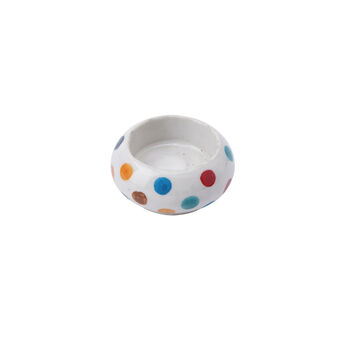 Set Of Three Ceramic Polka Dot Tealight Candle Holder, 3 of 3