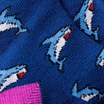 Bamboo Socks For Children Shark, 4 of 5