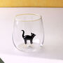 G Decor Handmade Curious And Playful Cats Glass Tumbler, thumbnail 4 of 5