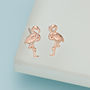 Sterling Silver Flamingo Stud Earrings, thumbnail 6 of 11