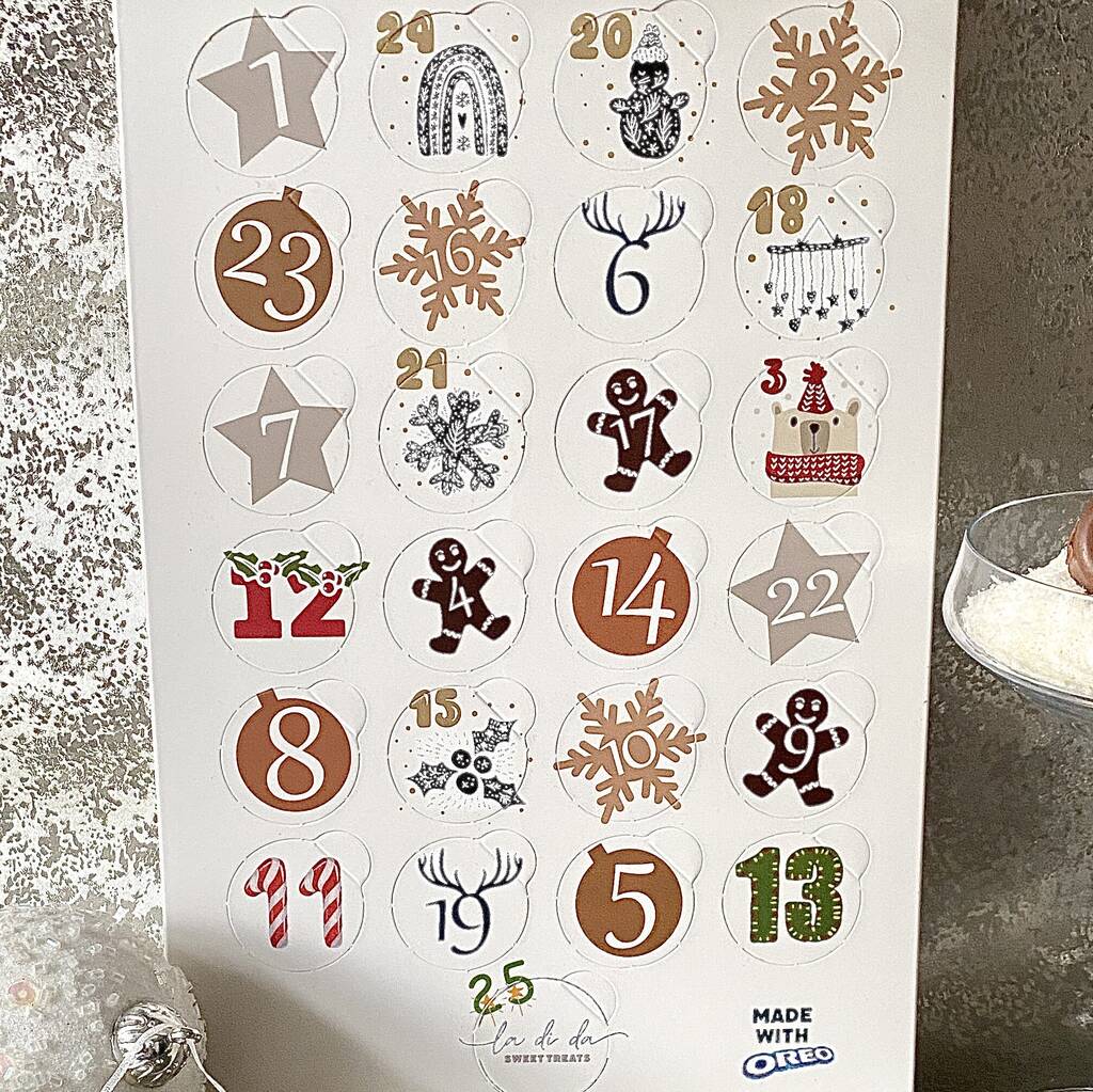 Belgian Chocolate Coated Oreo Advent Calendar By La di da Sweet Treats