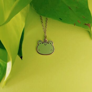 Frog Enamel Gold Plated Charm Necklace, 2 of 6