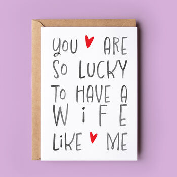 So Lucky Valentine Card From Girlfriend Or Wife, 2 of 3