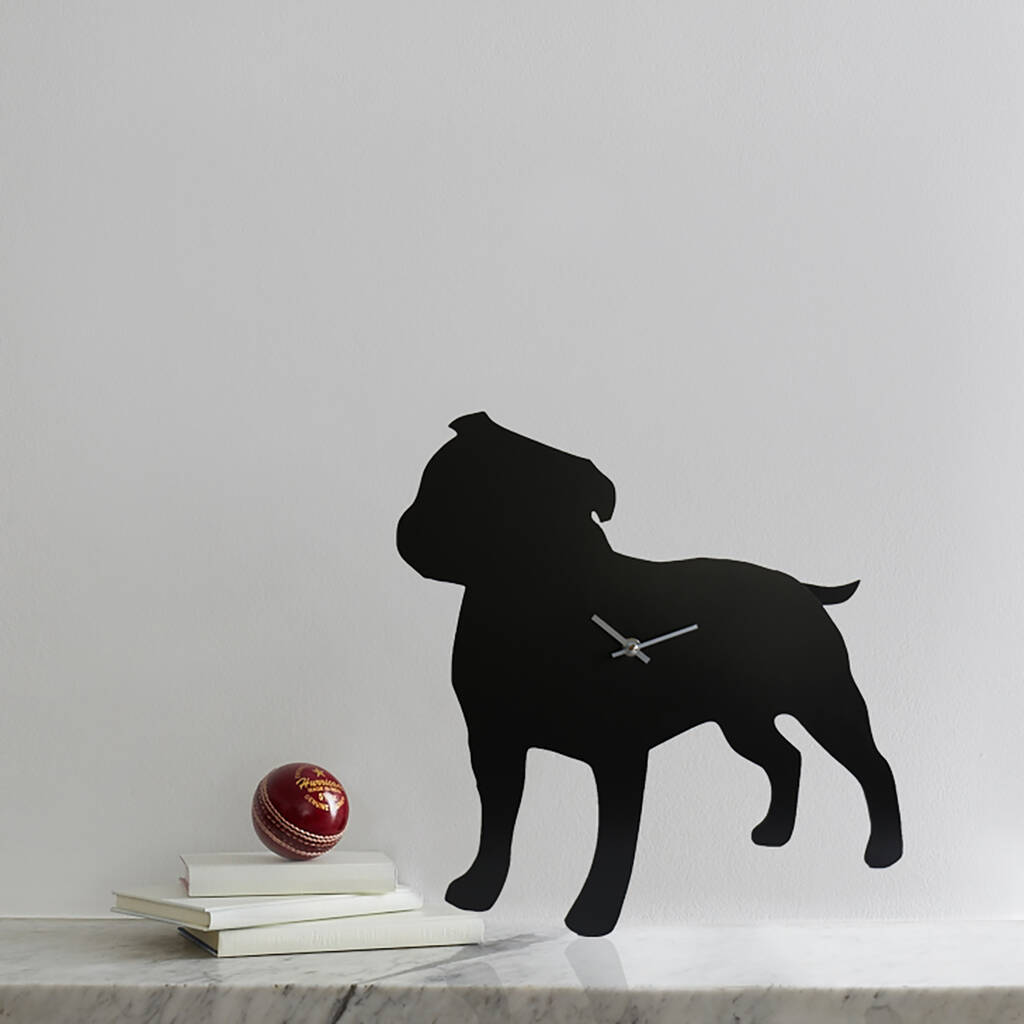 Staffie Clock With Wagging Tail, 1 of 2