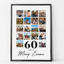 Personalised 60th Birthday Gift, Custom Photo Collage, thumbnail 1 of 6