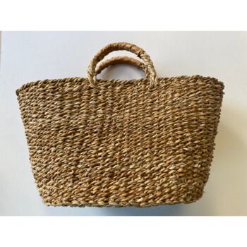 Leather Handled Seagrass Basket, 2 of 3