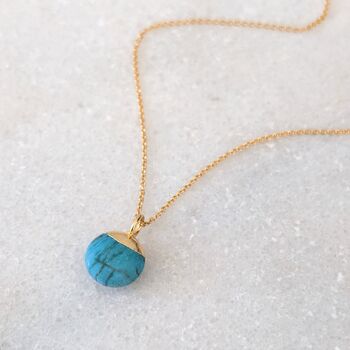 The Orb Turquoise December Birthstone Necklace, 2 of 7