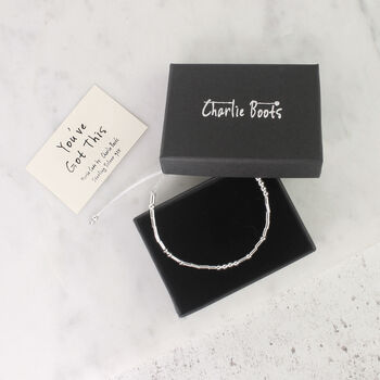 Sterling Silver 'You've Got This' Morse Code Bracelet, 2 of 6