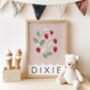 Personalised Strawberry Name Print, thumbnail 1 of 2
