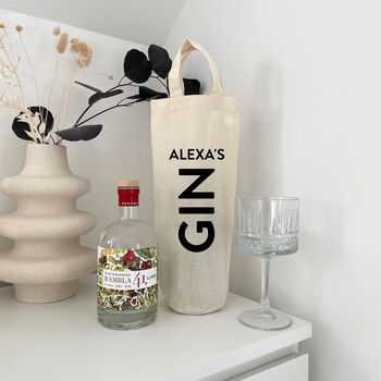 Personalised Gin Bottle Gift Bag, 3 of 5