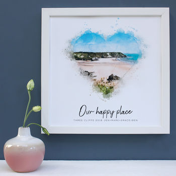 Personalised Our Happy Place Framed Print, 6 of 7
