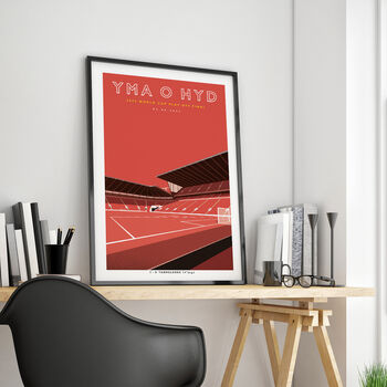 Wales Football Yma O Hyd Cardiff 2022 Poster, 4 of 8