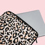 Pink Leopard Laptop Sleeve, thumbnail 2 of 3