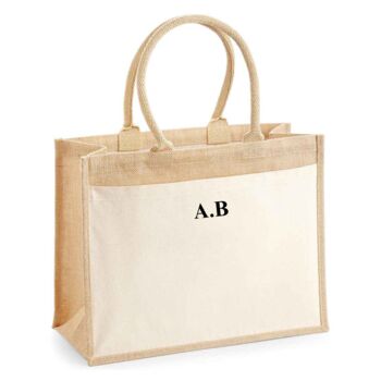 Personalised Jute Shopper Tote Bag, 2 of 5