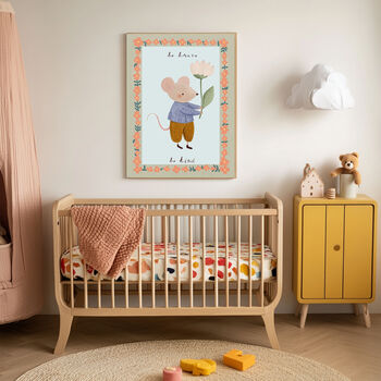 Be Brave, Be Kind Mouse Art Print, 3 of 4