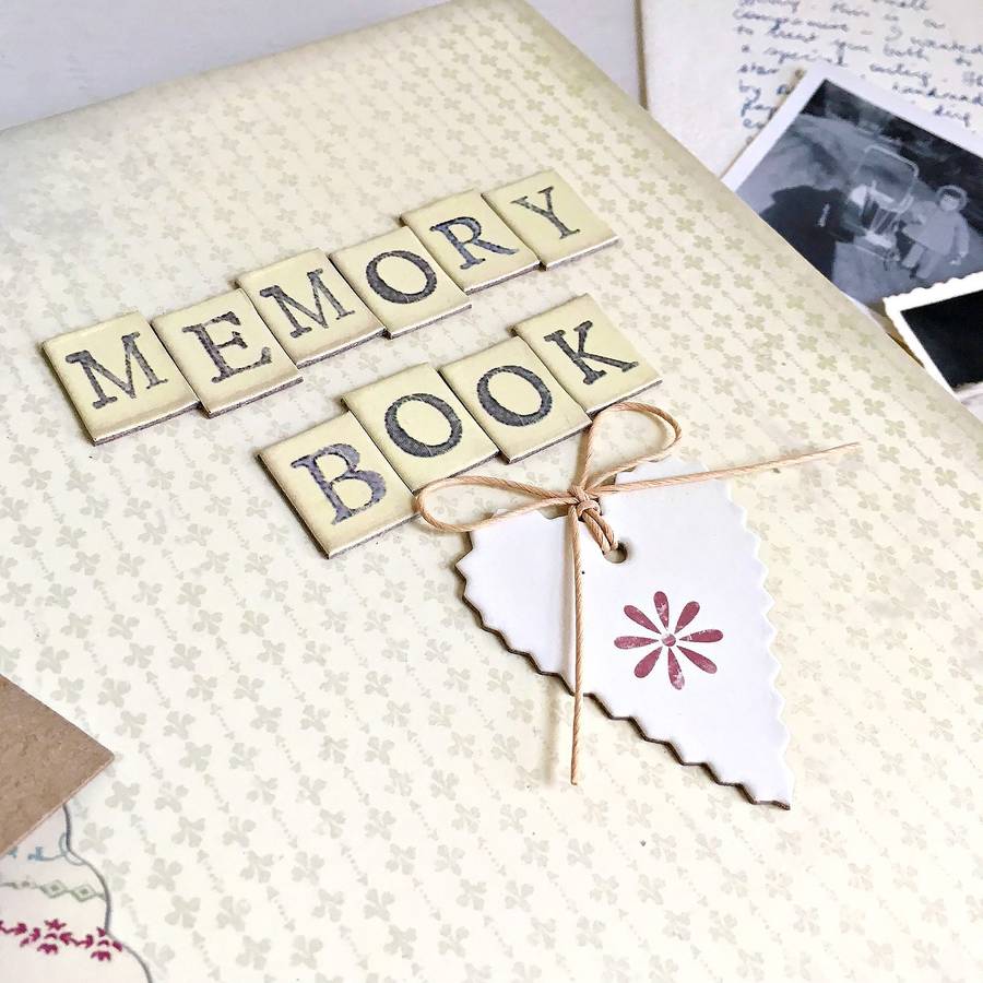 personalised 'memories' keepsake album in gift box by the little ...