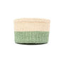Wilaya: Green Colour Block Woven Basket, thumbnail 7 of 10