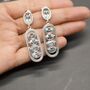 Blue Topaz Silver Drop Earrings, thumbnail 2 of 10