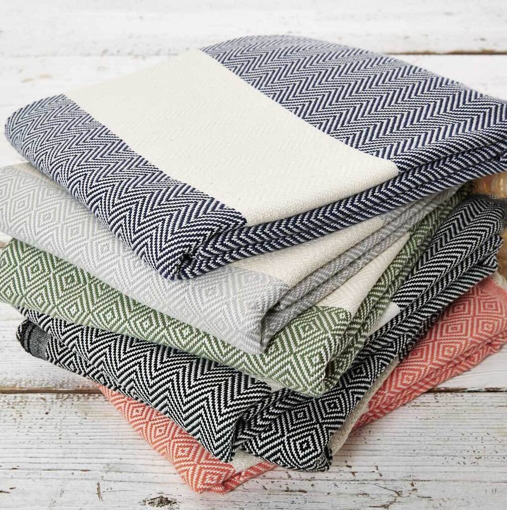 Light Grey Cotton Throw By Tolly McRae