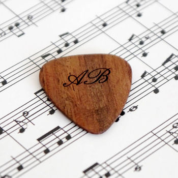 Personalised Wooden Initial Plectrum, 2 of 3