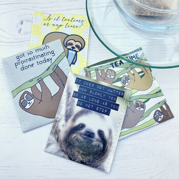 Sloth Gifts: Cute Sloth Tea Gift Set, 8 of 12