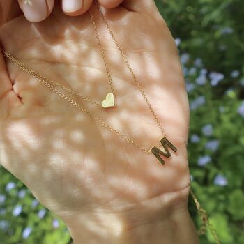 Layered Letter Heart Necklace, 10 of 10