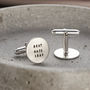 Personalised Brushed Silver Cufflinks, thumbnail 2 of 5