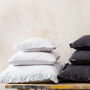 Oli Ruffle Linen Cushion Silver Grey, thumbnail 8 of 8