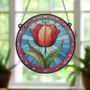 Tulip Stained Glass Effect Suncatcher, thumbnail 4 of 6