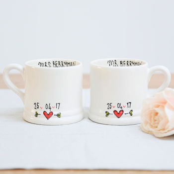 Personalised Engagement Mugs Set, 2 of 2