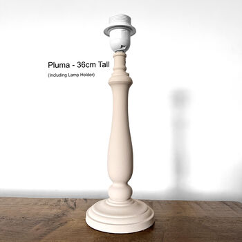 Pluma Wood Table Lamp Painted In Farrow And Ball Paint, 2 of 6