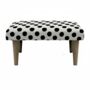 Hand Painted Upholstered Linen Square Footstool Polka Dot, thumbnail 2 of 12