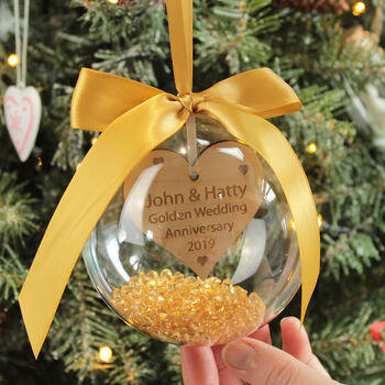 Personalised 'Any Text' Christmas Bauble Decoration, 5 of 7