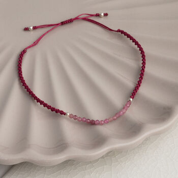 Sterling Silver Gemstone Friendship Bracelet, 9 of 11