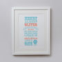Personalised Baby Boy 'Typographic' Christening Print, thumbnail 4 of 4