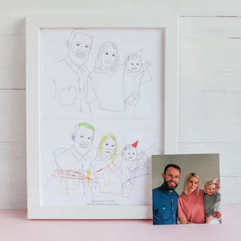Personalised Colour In Family Portrait Print, 4 of 12