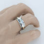 Personalised Sterling Silver Cubic Zirconia Spinner Ring, thumbnail 2 of 10