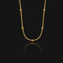 Interval Beaded Chain Necklace 18k Gold Plated, thumbnail 3 of 6