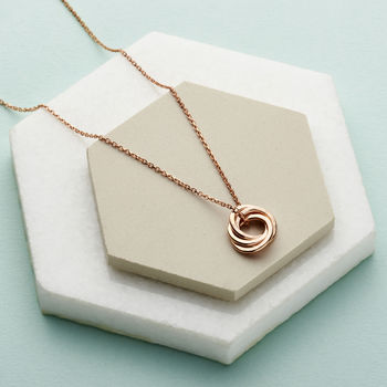 Rose Gold Plated Friendship Knot Necklace, 3 of 6