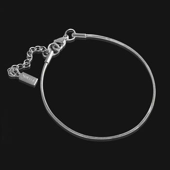 Snake Chain Adjustable Bracelet, Silver, 2 of 4