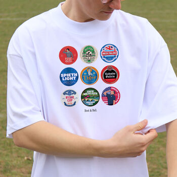 Golf Beer Mats Oversized T Shirt, 5 of 10