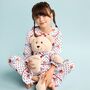 Chiara Girls Pyjama Set With Matching Teddy Bear, thumbnail 4 of 8