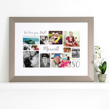 Personalised 80th Birthday Photo Collage, 6 of 12