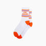 Stay Golden Organic Cotton Sports Socks In White, thumbnail 3 of 4