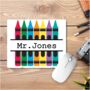 Personalised Crayon Mouse Mat Teachers Gift, thumbnail 1 of 5