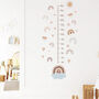 Removable Height Chart Rainbow Hearts Wall Sticker, thumbnail 5 of 7