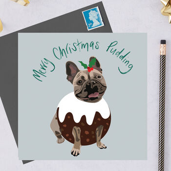 Frenchie Christmas Pudding Wrap, 2 of 2