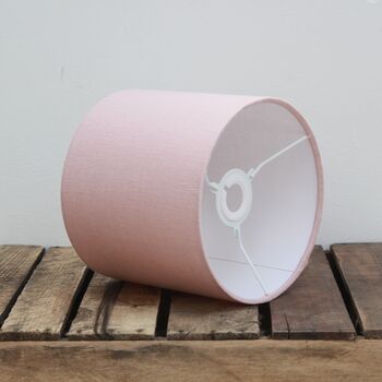 Linen Blush Pink Lampshade, 7 of 10