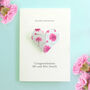 Personalised Floral Wedding Origami Heart Card, thumbnail 10 of 12